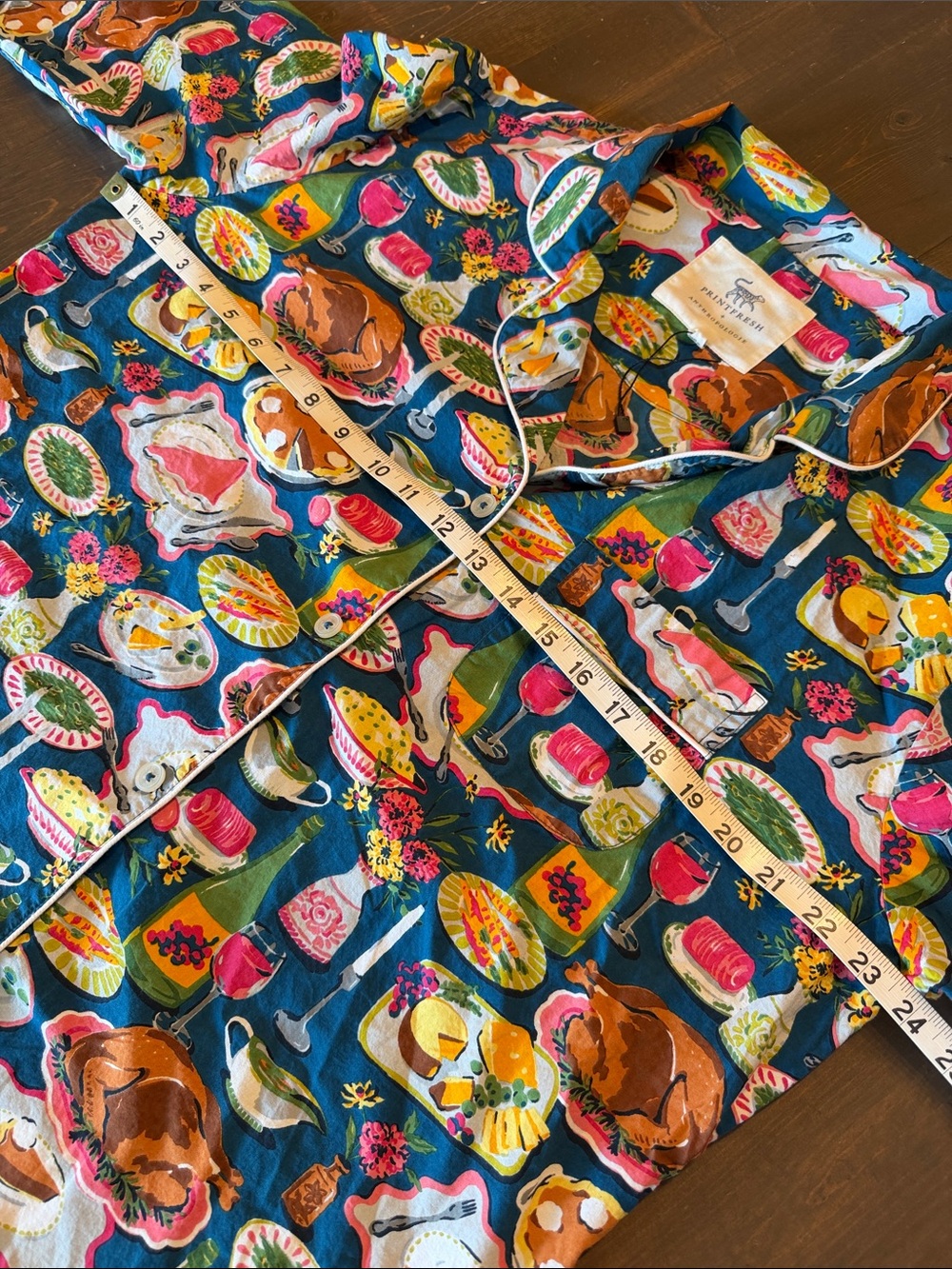 Printfresh Festive Feast Pajama Set M Anthropologie - Picture 6 of 11